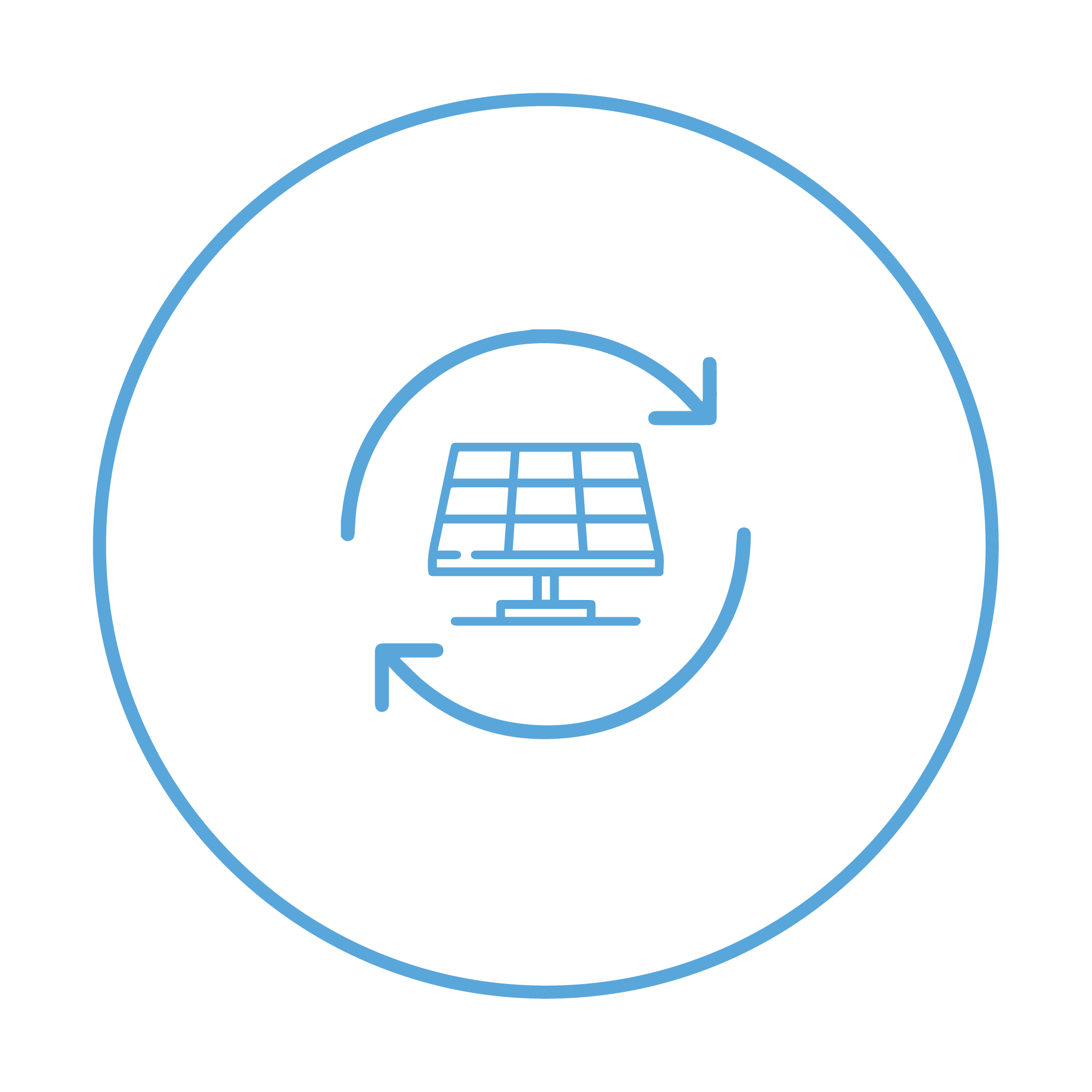 solar panel recycling icon